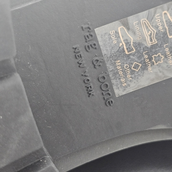 Rag & Bone Shiloh Biker Leather Boots Black Size 40 EU - Picture 9 of 12